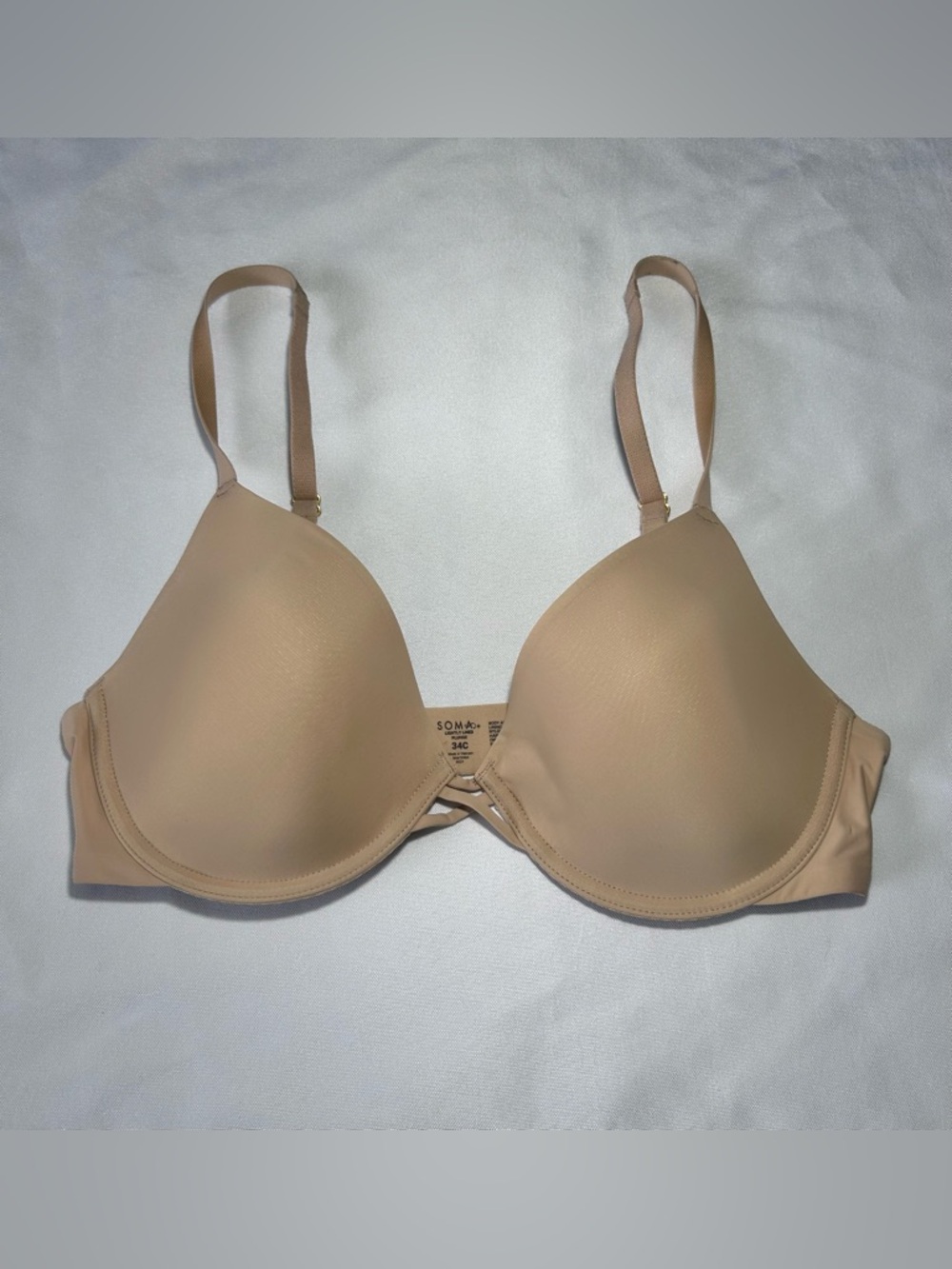 Soma Beige Nude Smooth Lightly Padded T-Shirt Bra 34C